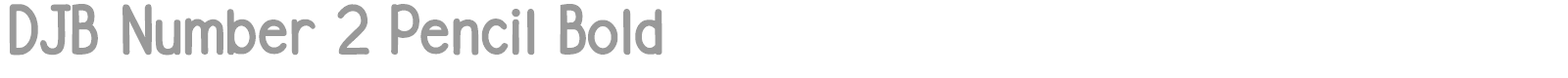 DJB Number 2 Pencil font preview